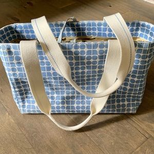 Kate Spade diaper bag w/changing pad. Baby blue and cream w/tan interior.